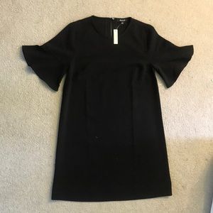 Madewell Black Flutter-Sleeve Dress